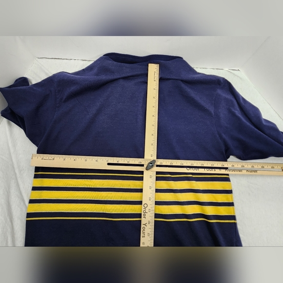 NUTMEG MILLS WEST VIRGINIA UNIVERSITY MEN'S POLO, SIZE LARGE, BLUE VTG Ca. 197Os - Picture 5 of 6